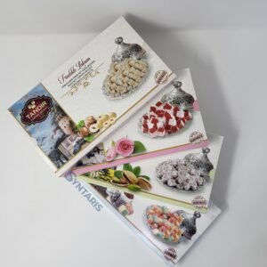 4er tasting set türkischer lokum türkischer delight mit pistazie, haselnuss, rose, fruchtmix | handgemacht | syntarix