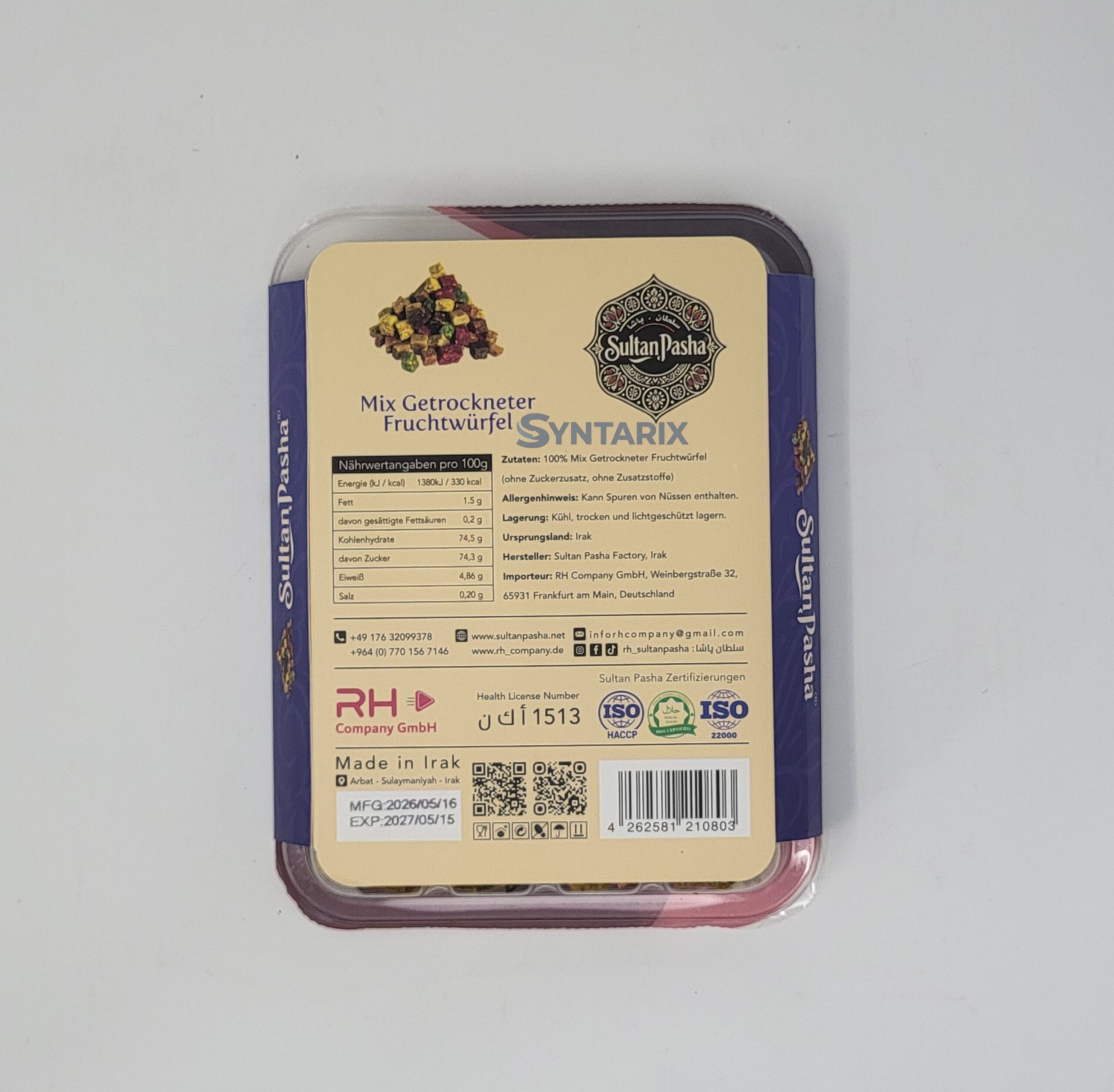 Getrocknete Fruchtwürfel-Mischung Fruit Cube Mix 174 Getrocknete Fruchtwürfel-Mischung Fruit Cube Mix 174